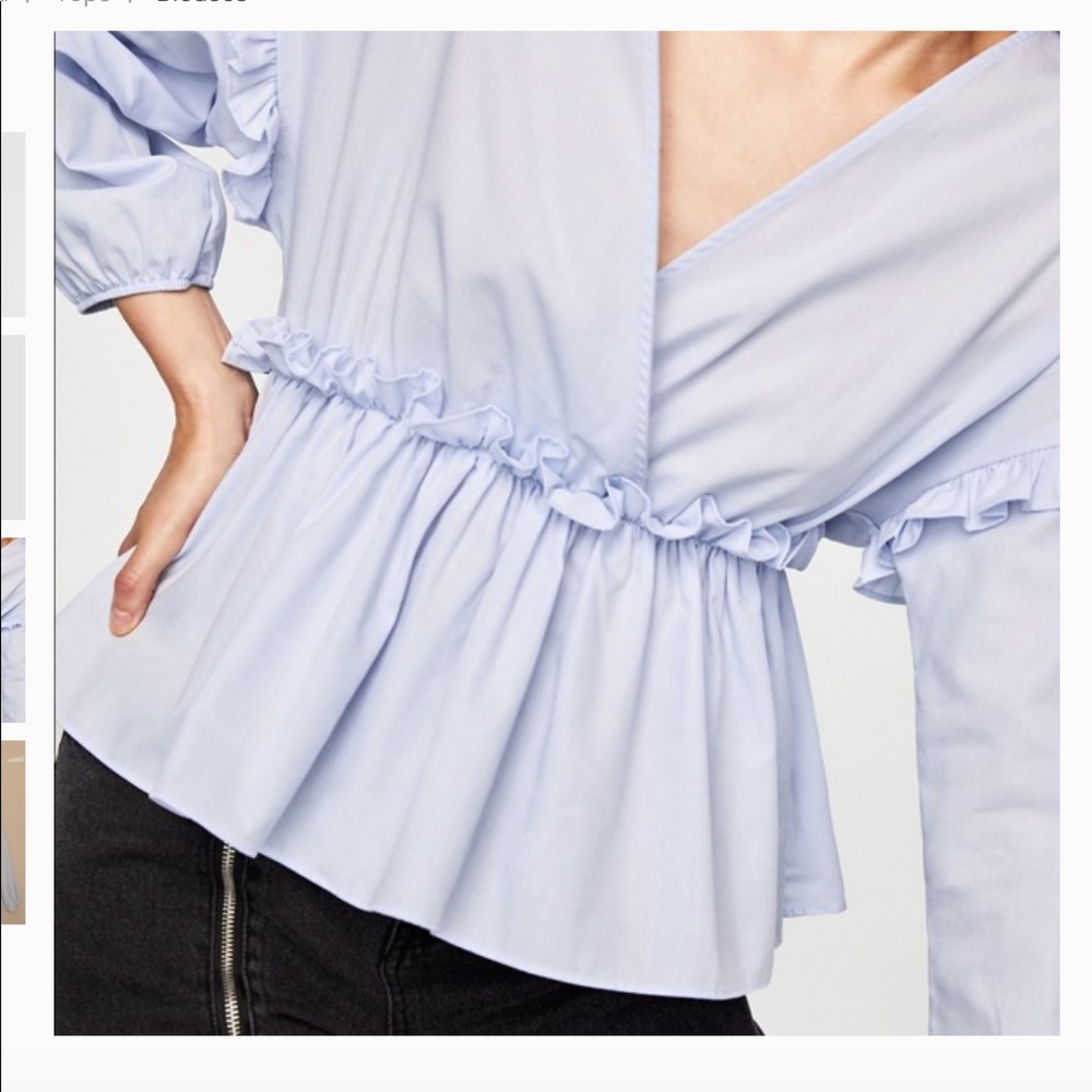 Light blue Zara blouse - Picture 2 of 5